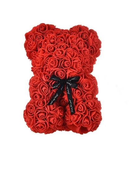 1 pc bear gifts for women,Mother’s Day rose teddy bears gifts, for mom artificial flower Teddy Bear valentines Day gifts for girlfriend wife