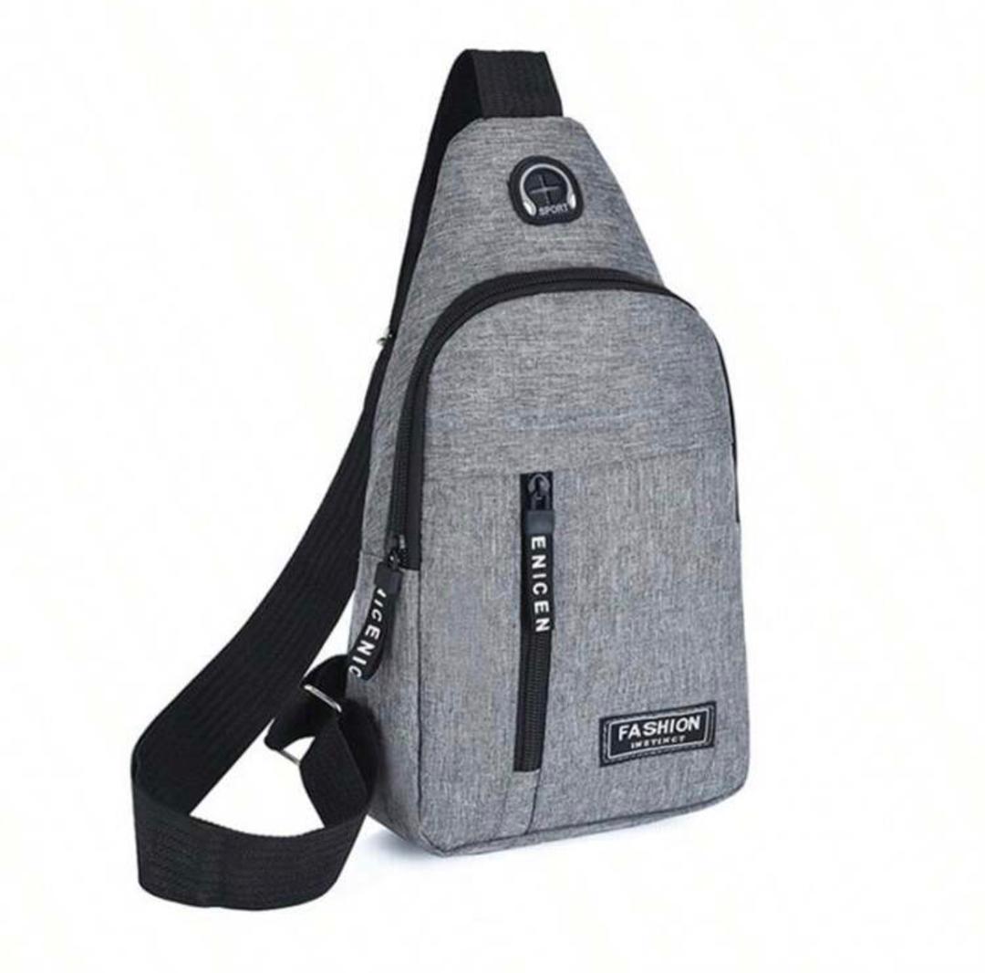 Men's Fashionable And Convenient Casual Chest Bag, Made Of Oxford Fabric For Sports, Travel And Running With Random Logo