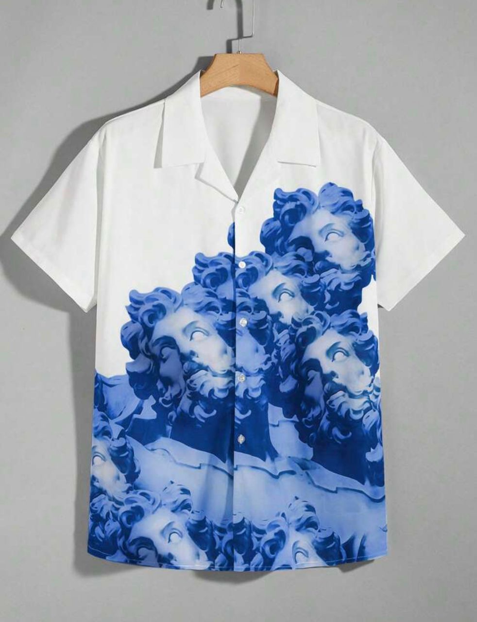 Manfinity Hypemode Men Statue Print Button Up Shirt