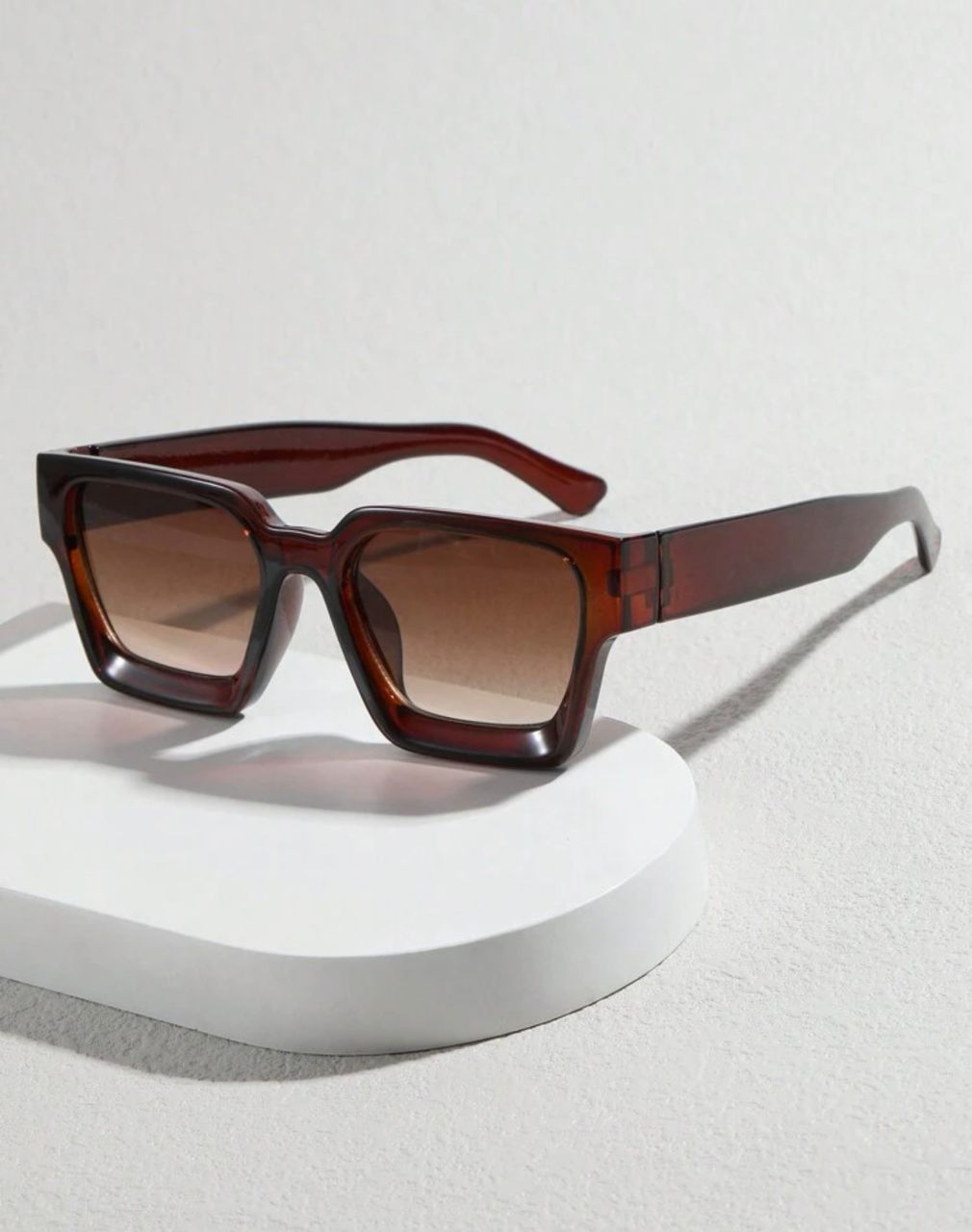 Men Square Frame Fashion Glasses Casual Shades Accessories