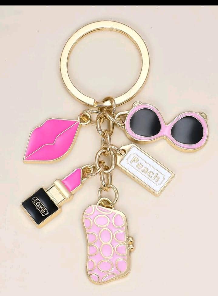 1pc Fashion Lipstick Charm Keychain for gifts, wallets, school bags, backpacks, and satchels