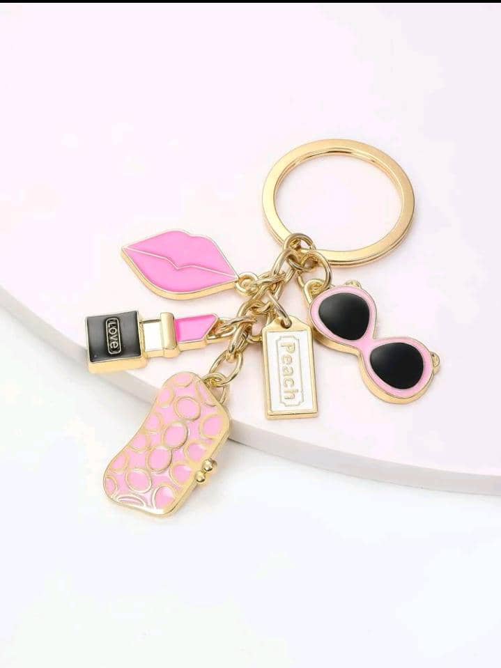 1pc Fashion Lipstick Charm Keychain for gifts, wallets, school bags, backpacks, and satchels