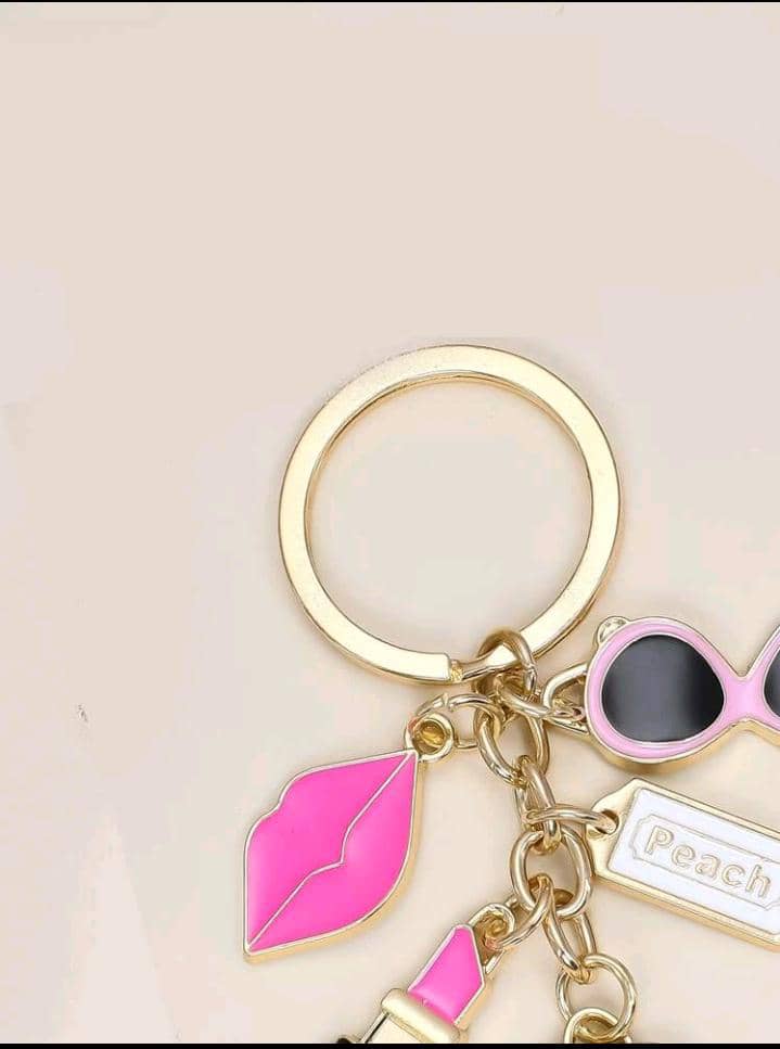 1pc Fashion Lipstick Charm Keychain for gifts, wallets, school bags, backpacks, and satchels