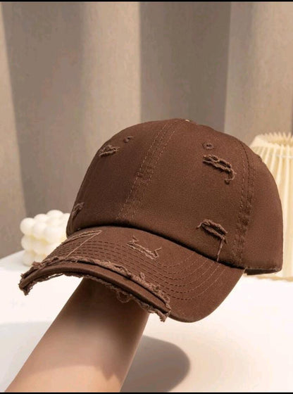 1pc Distressed Washed Baseball Cap For Casual Fashion Street