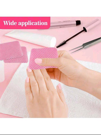 1200Pcs Nail Wipes Cleaning Pads- Pink Cleaning Wipe Acetone Nail Polish Remover Wipes Lint Free Nail Wipes Pads Gel Nails No Lint Nail Glue Wipes Eyelash Extensions Toallitas Para Uñas Sin Pelusa Nail Supplies, Gift For Women & Girl Mom Wife Sister Teen