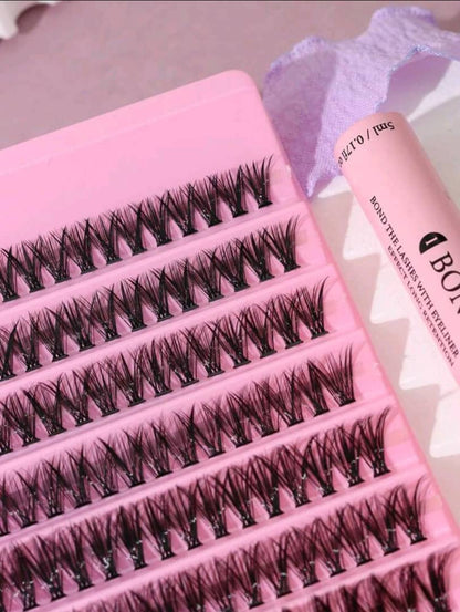 Big Capacity Clustered Fluffy False Eyelashes - 30/40pcs, For Diy Application And Natural 3d Eye Lash Look