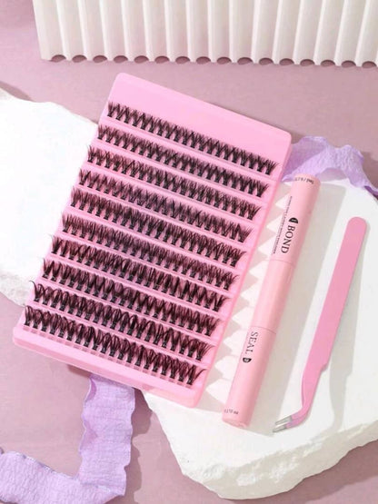 Big Capacity Clustered Fluffy False Eyelashes - 30/40pcs, For Diy Application And Natural 3d Eye Lash Look