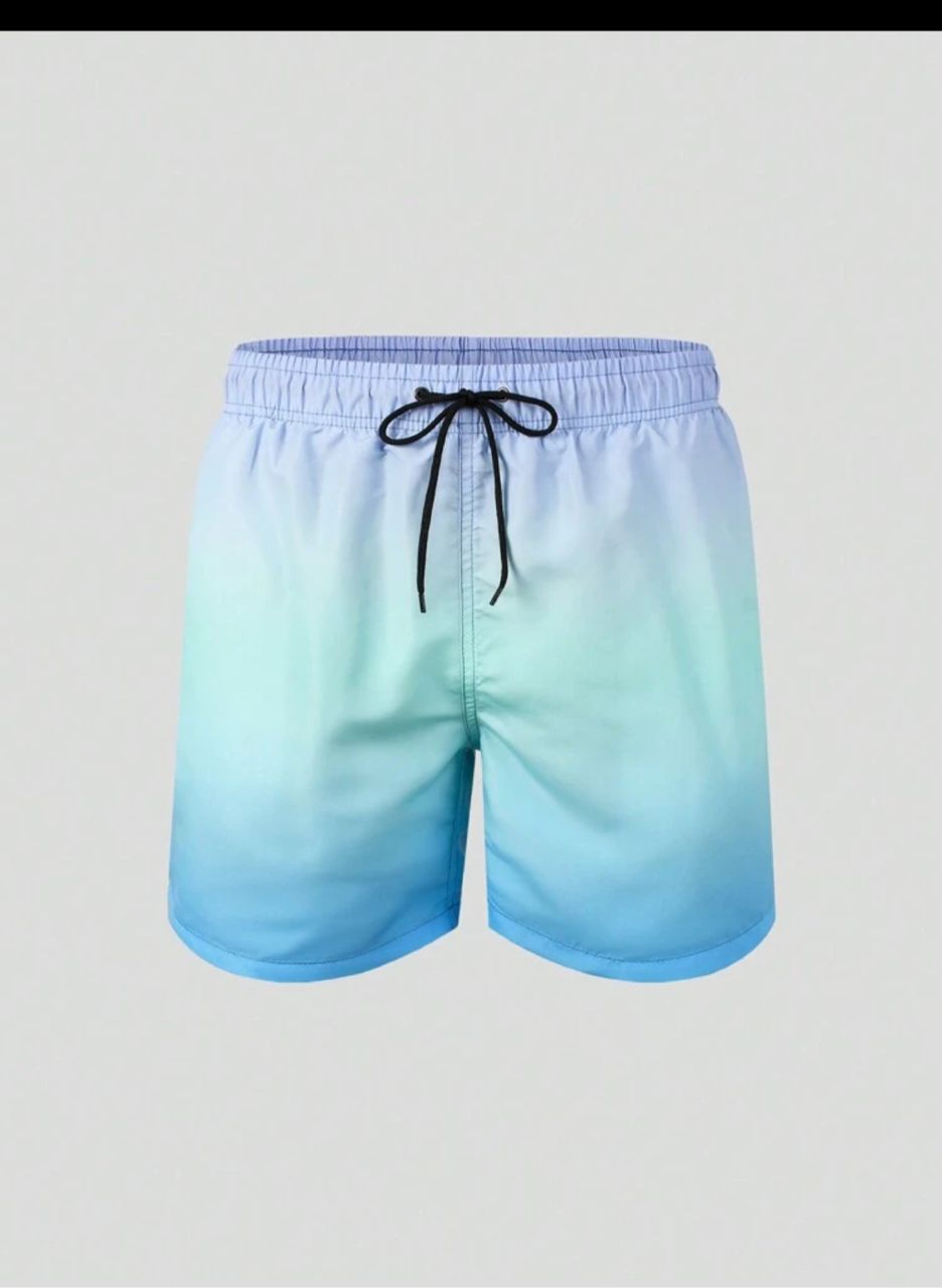 Manfinity Men's Gradient Drawstring Waist Beach Shorts