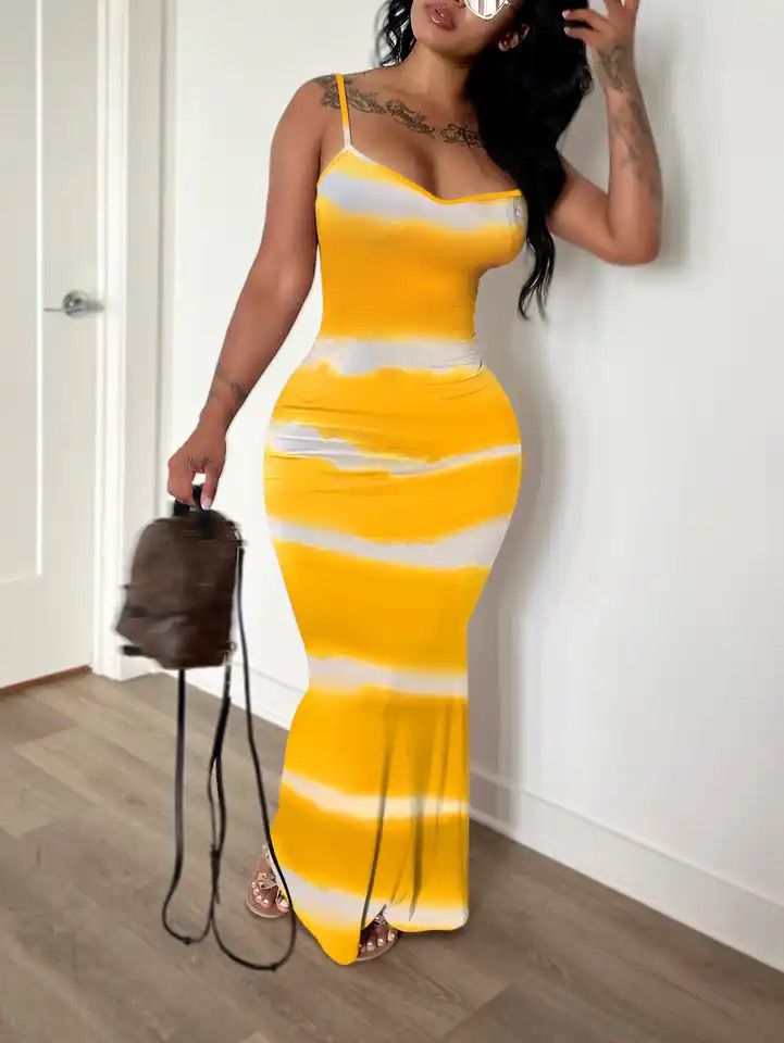 Robe jaune longue