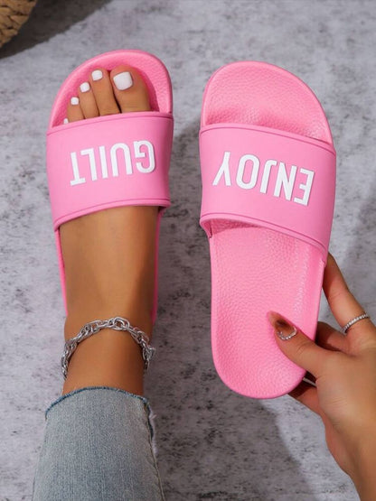 New Arrival Summer Ladies' Outdoor Slippers, Soft Rubber Sole, Anti-Slip, Durable, Comfortable And Casual