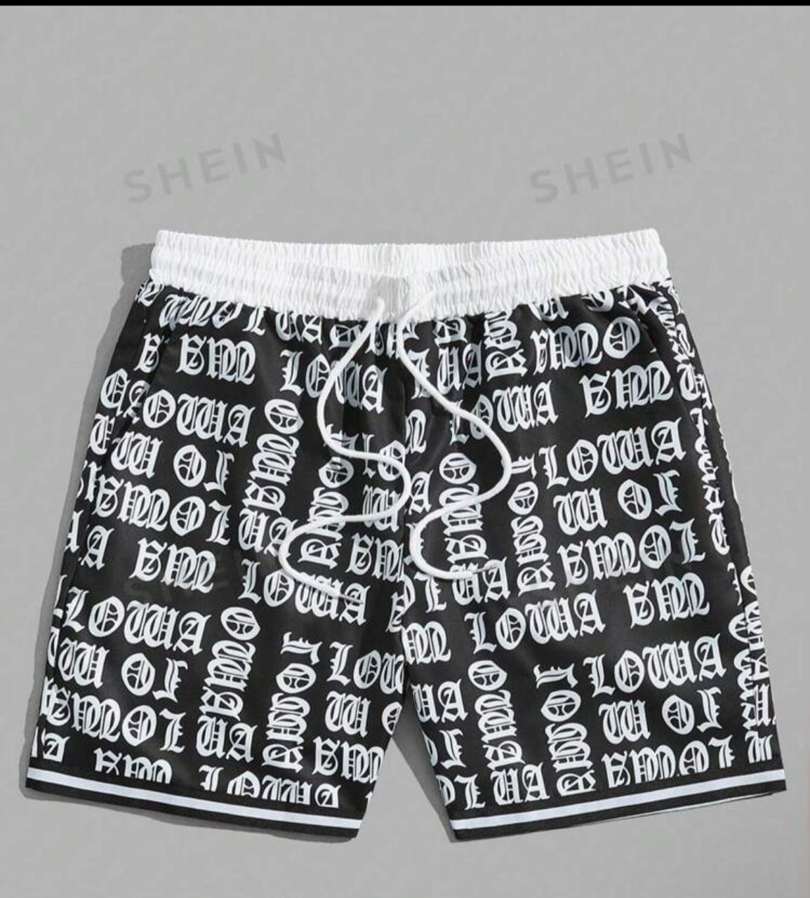 ROMWE Street Life Men Letter Graphic Drawstring Waist Shorts