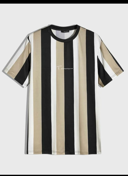 Manfinity Hypemode Men Letter Graphic Striped Tee