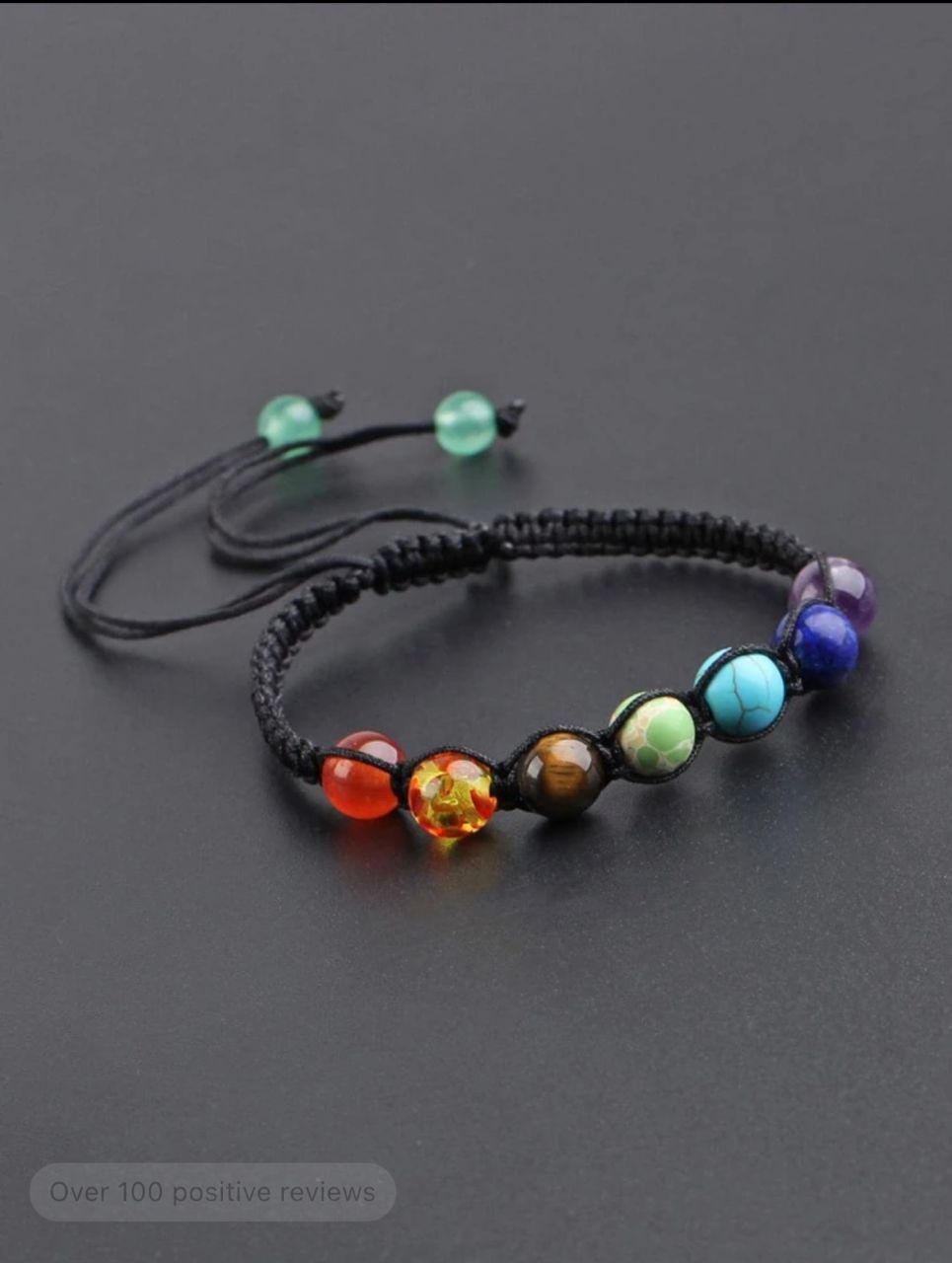 1pc 7 Chakra Beads Bracelet Natural Stone Braided Rope Yoga Reiki Healing Balance Bracelets & Bangles Meditation Gift