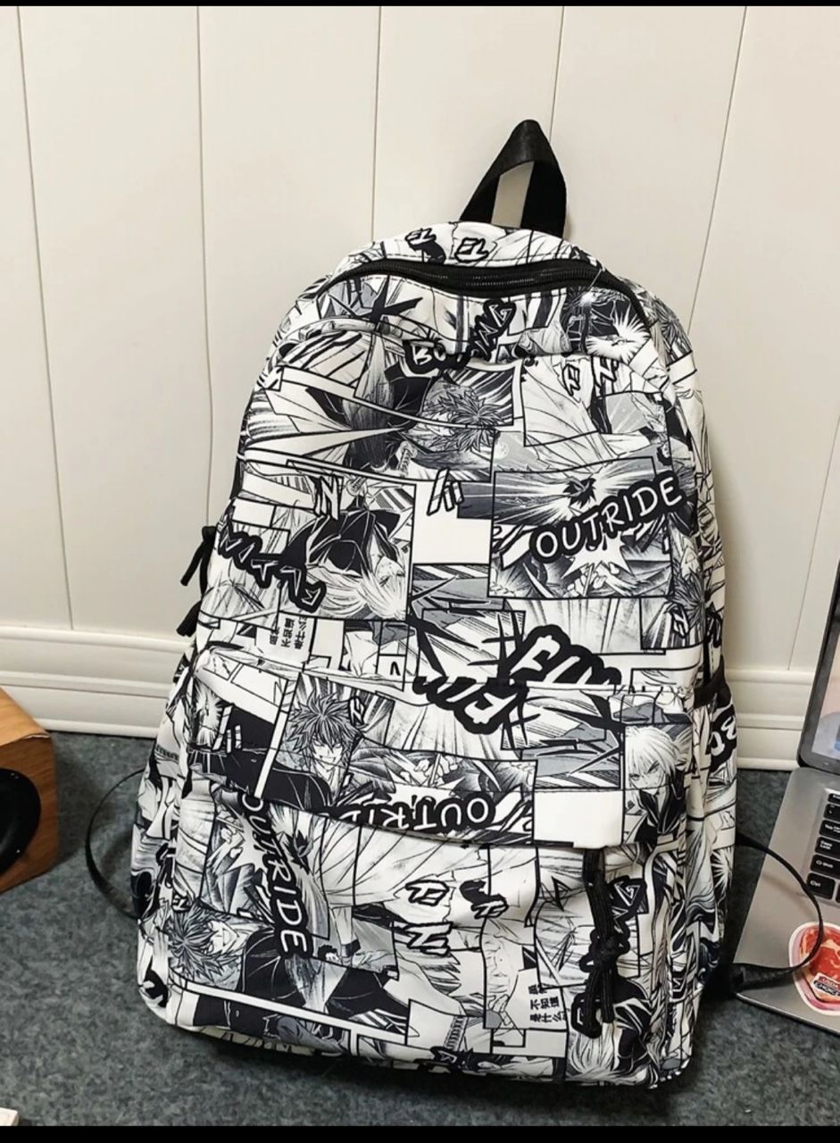 Nylon Graffiti New High School High School High School Student Large Capacity Schoolbag Middle School Backpack Business Travel Leisure Letter Backpack Black Friday Rucksack Fathers Day Gifts Summer College Bag Dad School Bag FreshmanFor Books Back