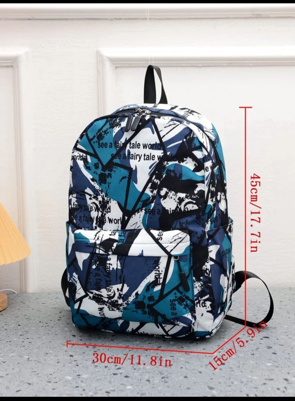 15Inch Foldable Men Colorblock Large Capacity Backpack School Bag School Bags Schoolbag School Backpack For School Daypack Laptop Bag Computer Bag Bookbag Rucksack Shoulder Bag Travel Backpack Sport Bag College Bag School Supplies High School Senior High