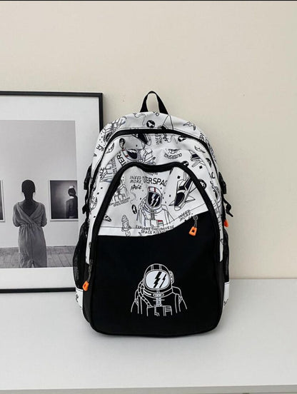 New Fashionable Cartoon Astronaut Pattern Backpack For Men Multifunctional School Bag School Bags Schoolbag School Backpack For School Daypack Laptop Bag Computer Bag Bookbag Rucksack Shoulder Bag Travel Bag Sport Bag College Bag School Supplies