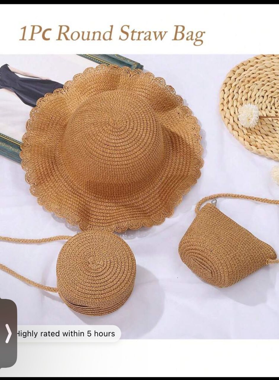 Round Women Woven Crossbody Bag For Ladies Children Cute Shoulder Rattan Handmade Knitted Candy Color Small Handbag,Summer Women Bags,Women Bags For Vacation,Holiday,Straw Purse,Straw Beach Bag,Beach Necessities,Beach Essentials,Beach Stuff & Summer