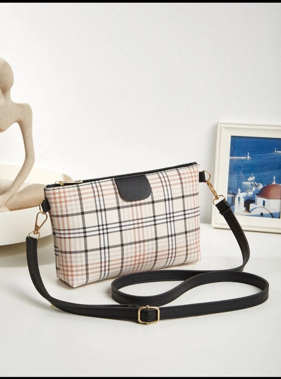 Plaid Pattern Square Bag