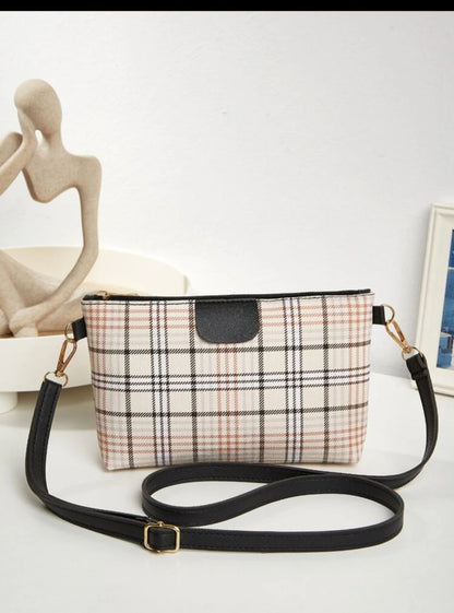 Plaid Pattern Square Bag