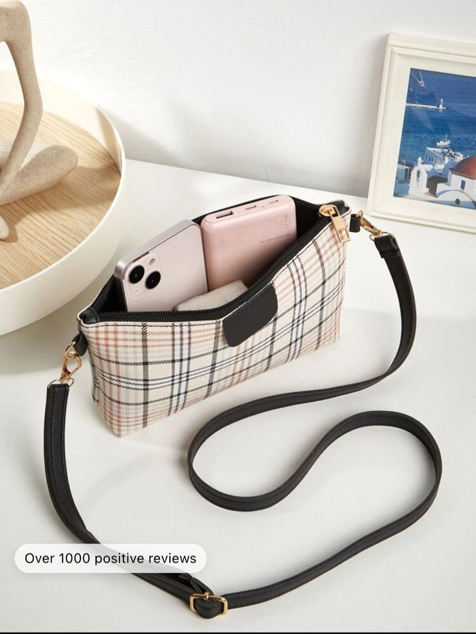 Plaid Pattern Square Bag