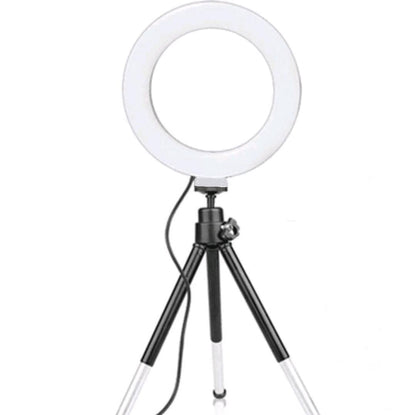 6 Inch Selfie Ring Light With Flexible Tripod Stand