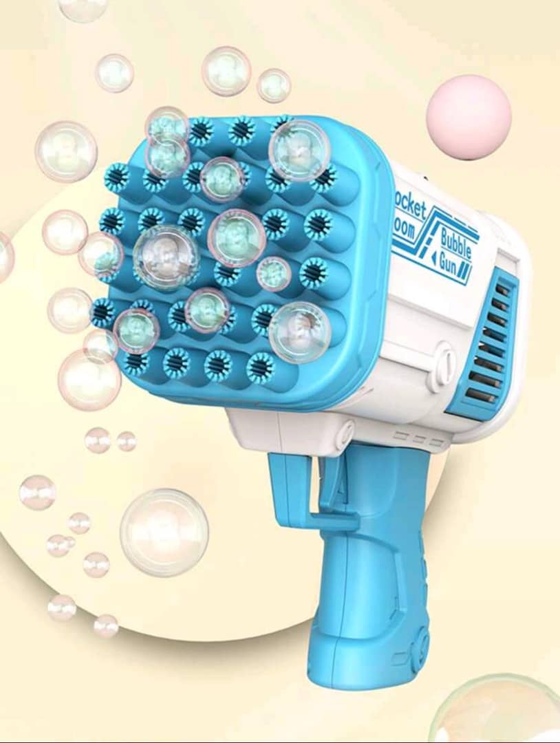 1pc 40-Hole Light-Up Version Space Bubble Gun Outdoor Toy With Ultra-Long Endurance For Bubble Blowing