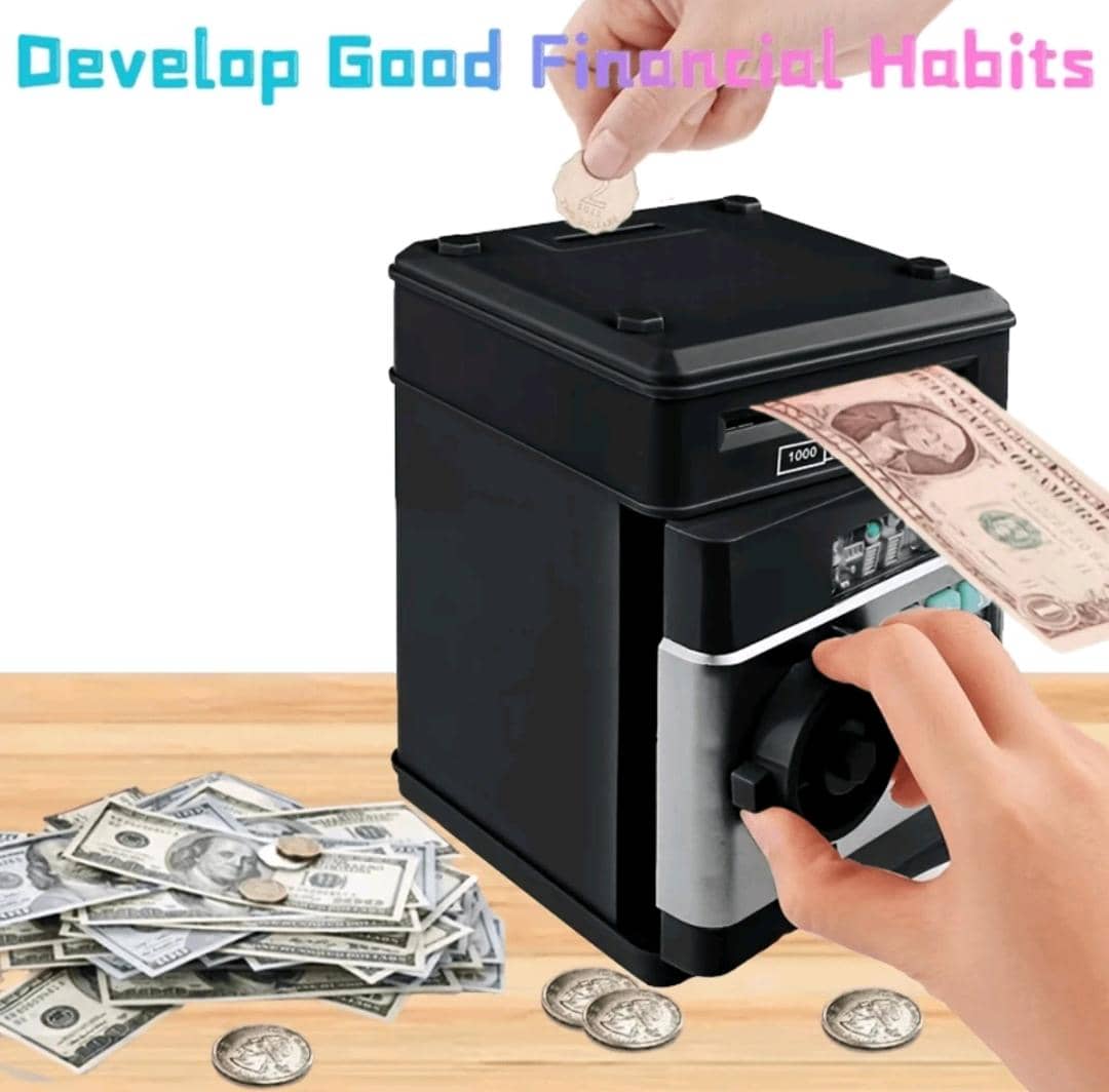 Piggy Bank Cash Coin Can ATM Bank Electronic Coin Money Bank Gift For Kids(Random Key Color)Some Parts Are Sent RandomSchool, Student,Stationery,School Supplies