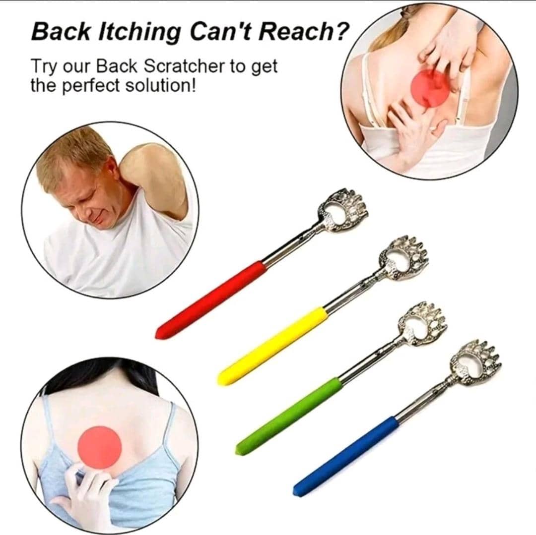 1 Pcs Bear Claw Telescoping Back Scratcher - Back With Rubber Handled Metal Telescopic Backscratcher - Perfect Gift For Men And Women