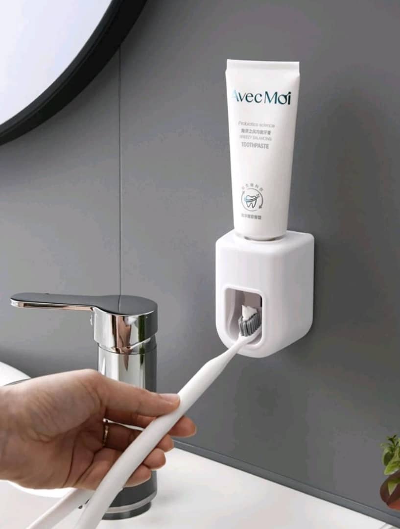 1pc Automatic Toothpaste Dispenser Wall Mounted With No Drilling Required