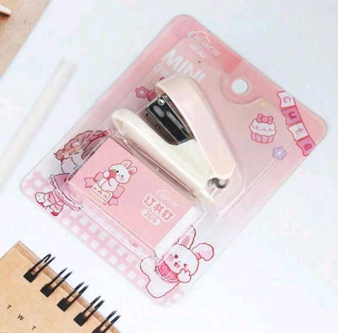 1pc Pink Mini Stapler Set