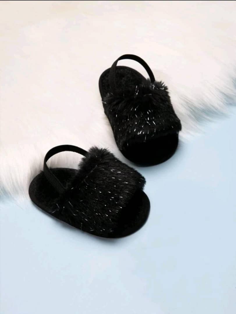 Baby Minimalist Fuzzy Slingback Sandals