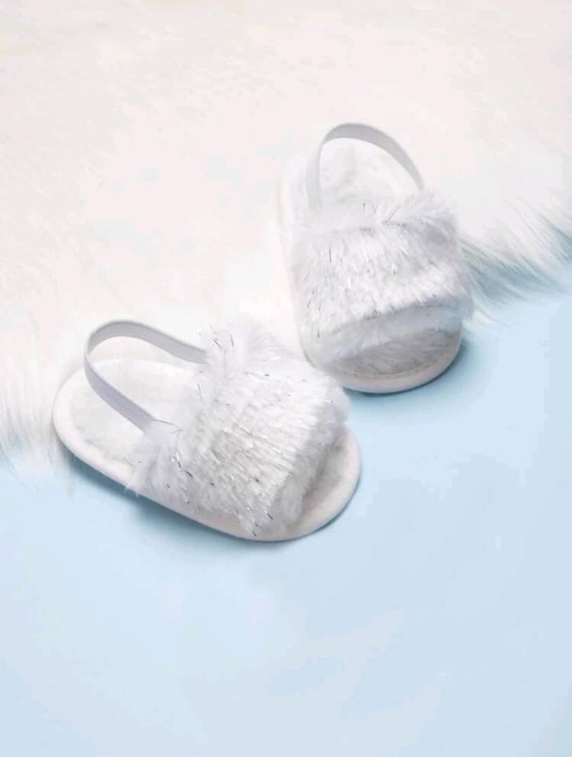 Baby Minimalist Fuzzy Slingback Sandals