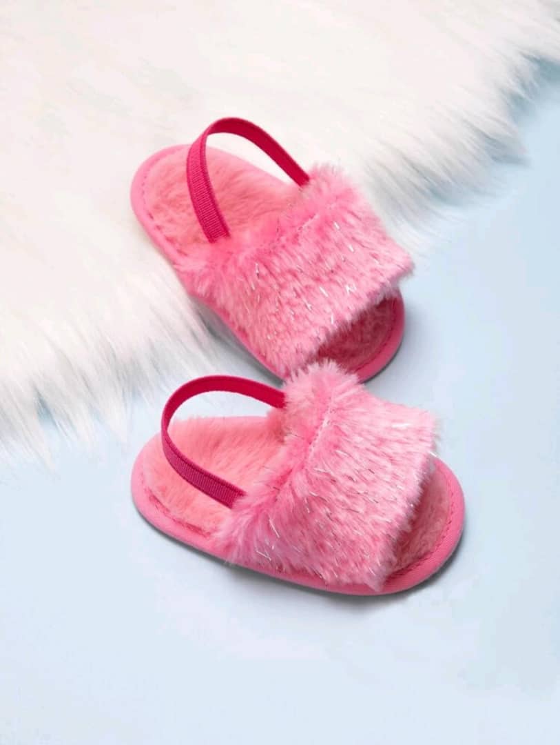 Baby Minimalist Fuzzy Slingback Sandals