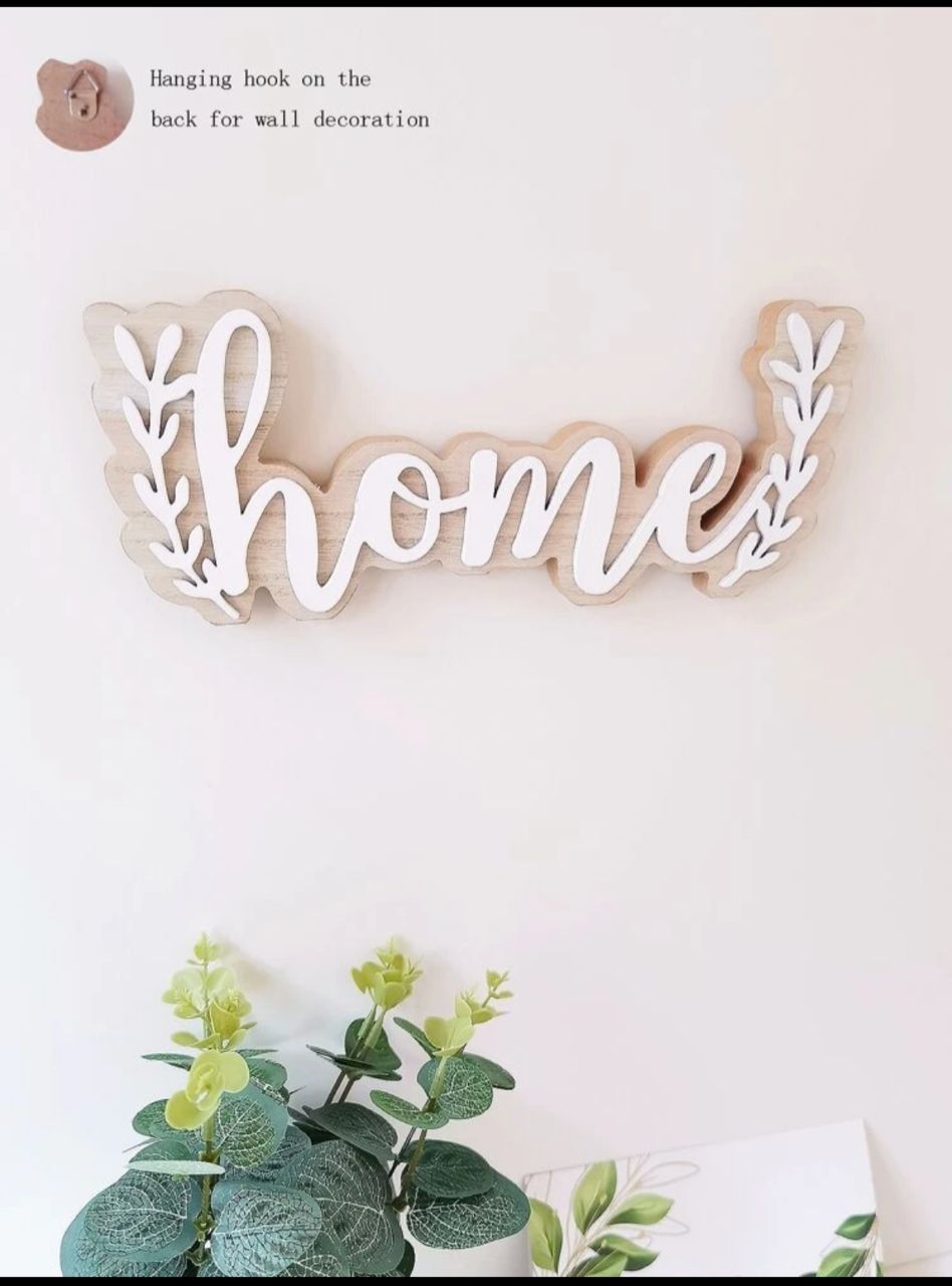 1pc Wooden Letter Pattern Hanging Decoration