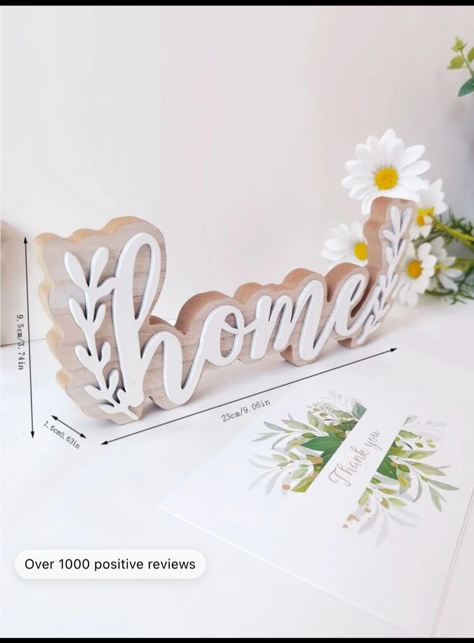 1pc Wooden Letter Pattern Hanging Decoration