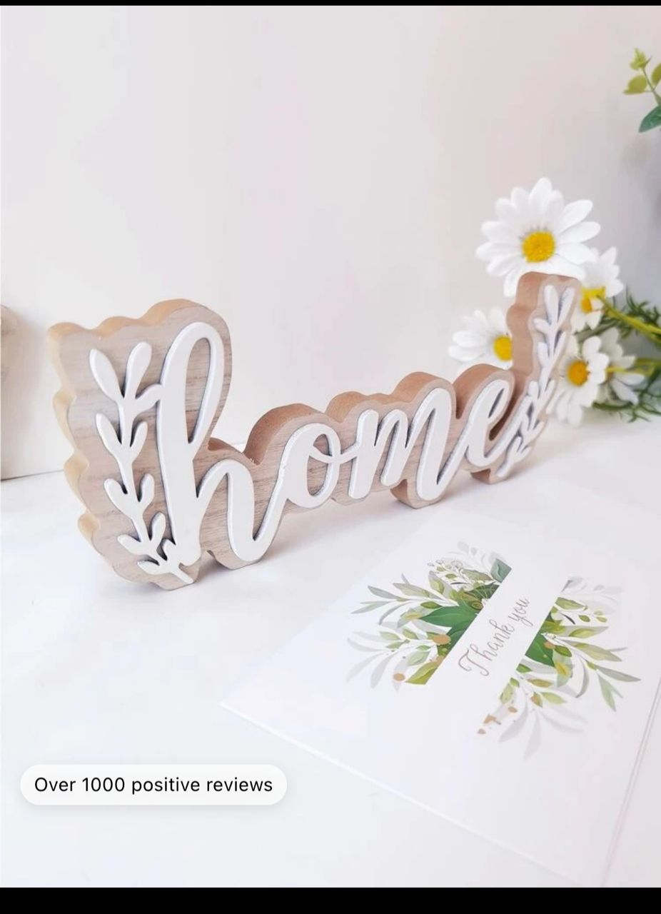 1pc Wooden Letter Pattern Hanging Decoration