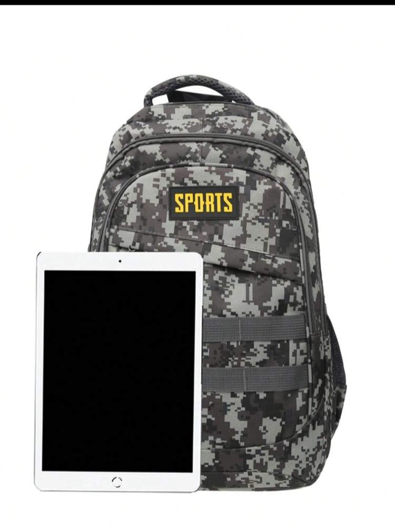 Camouflage Printed Large Capacity Men's Backpack, Student Backpack, Multifunctional Computer Leopard Men's Fashionable Travel Bag School Backpack Back To School Students Commute Book Bag School Bag For Books