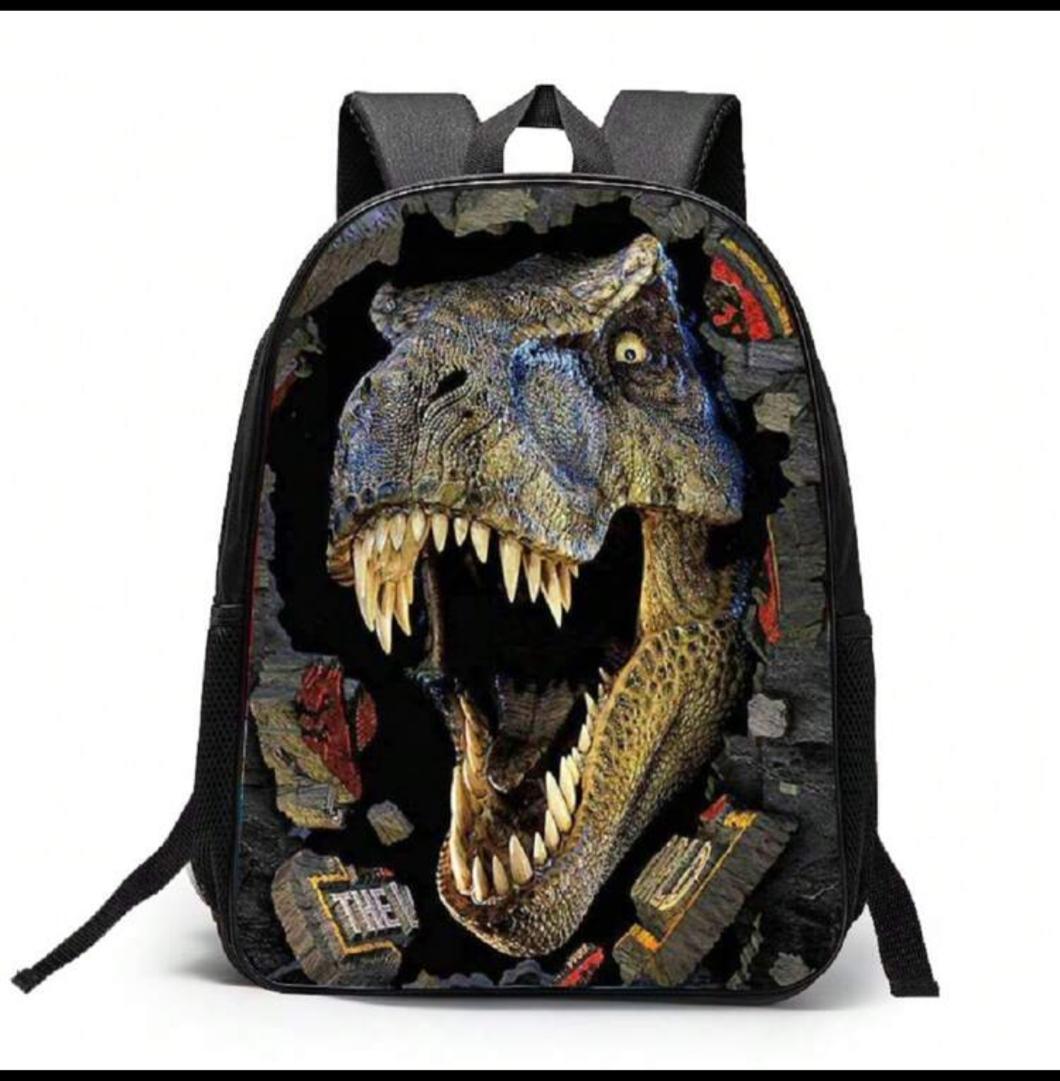 Backpack, Cartoon Dinosaur Printed Student Bookbag Outdoor Rucksack With Load Reduction Function School Backpack Back To School Students Commute Book Bag Large Capacity School Bag School Supplies