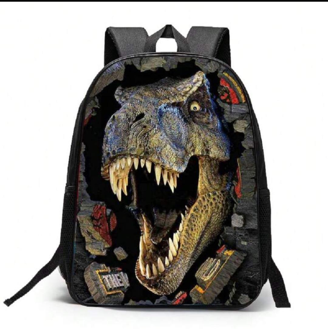 Backpack, Cartoon Dinosaur Printed Student Bookbag Outdoor Rucksack With Load Reduction Function School Backpack Back To School Students Commute Book Bag Large Capacity School Bag School Supplies