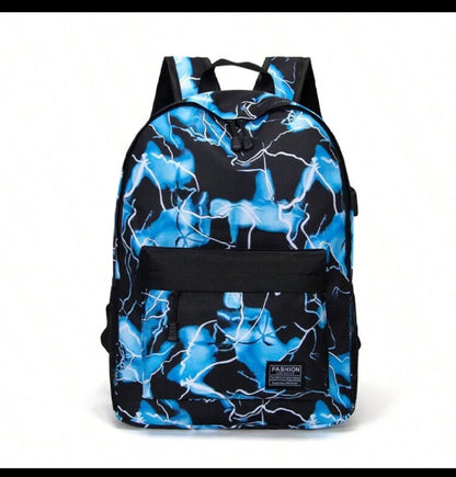 Men's Printed Multi-Functional Casual Backpack