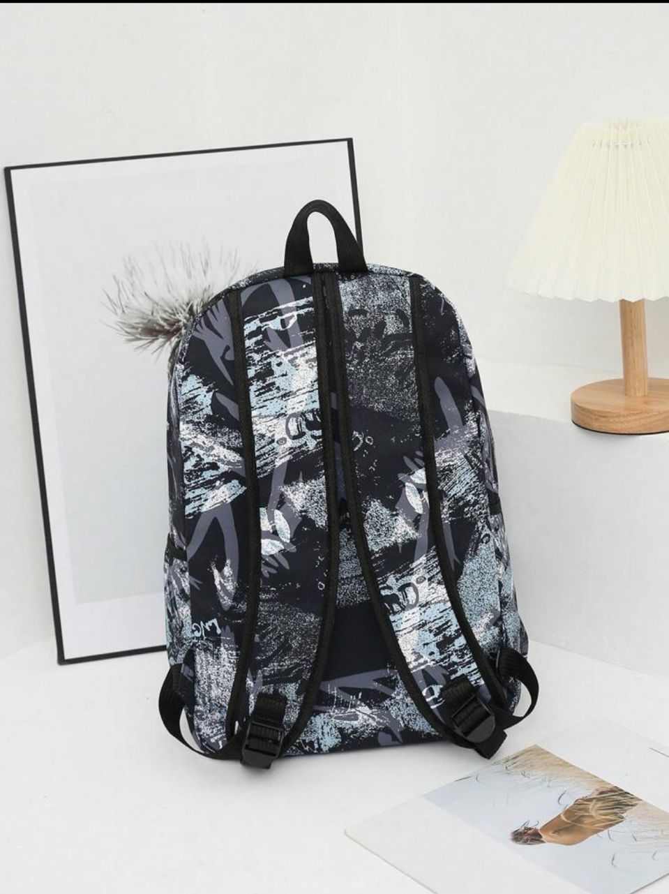 3pcs Boys & Girls Graffiti Print Fashion School Backpack With 15-Inch Laptop Compartment, Including Shoulder Crossbody Bag And Coin Pencil Case School Bag Set Back To School Students Commute Multi-FunctionalSchool Supplies