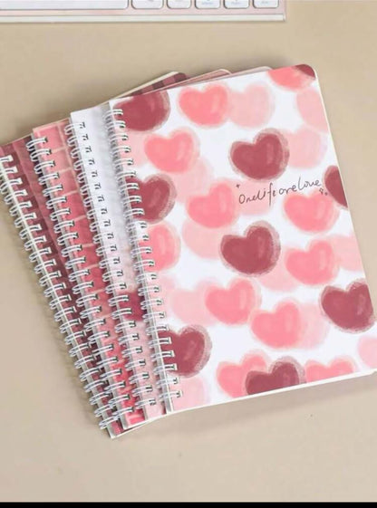 4pcs Set A5 Spiral Notebook With Cute Cartoon Cover, 60 Sheets Lined Pages Random Pattern