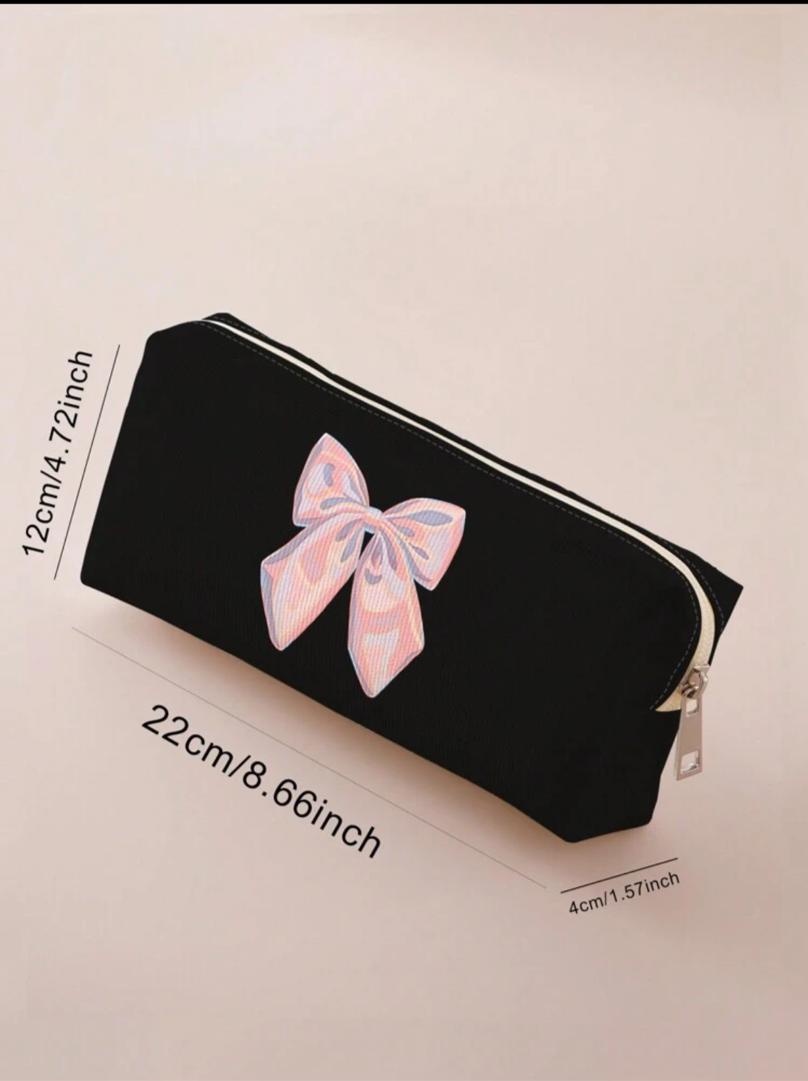 Hiroko Artist Double-Sided Bow Pattern Pencil Case For Stationery Storage