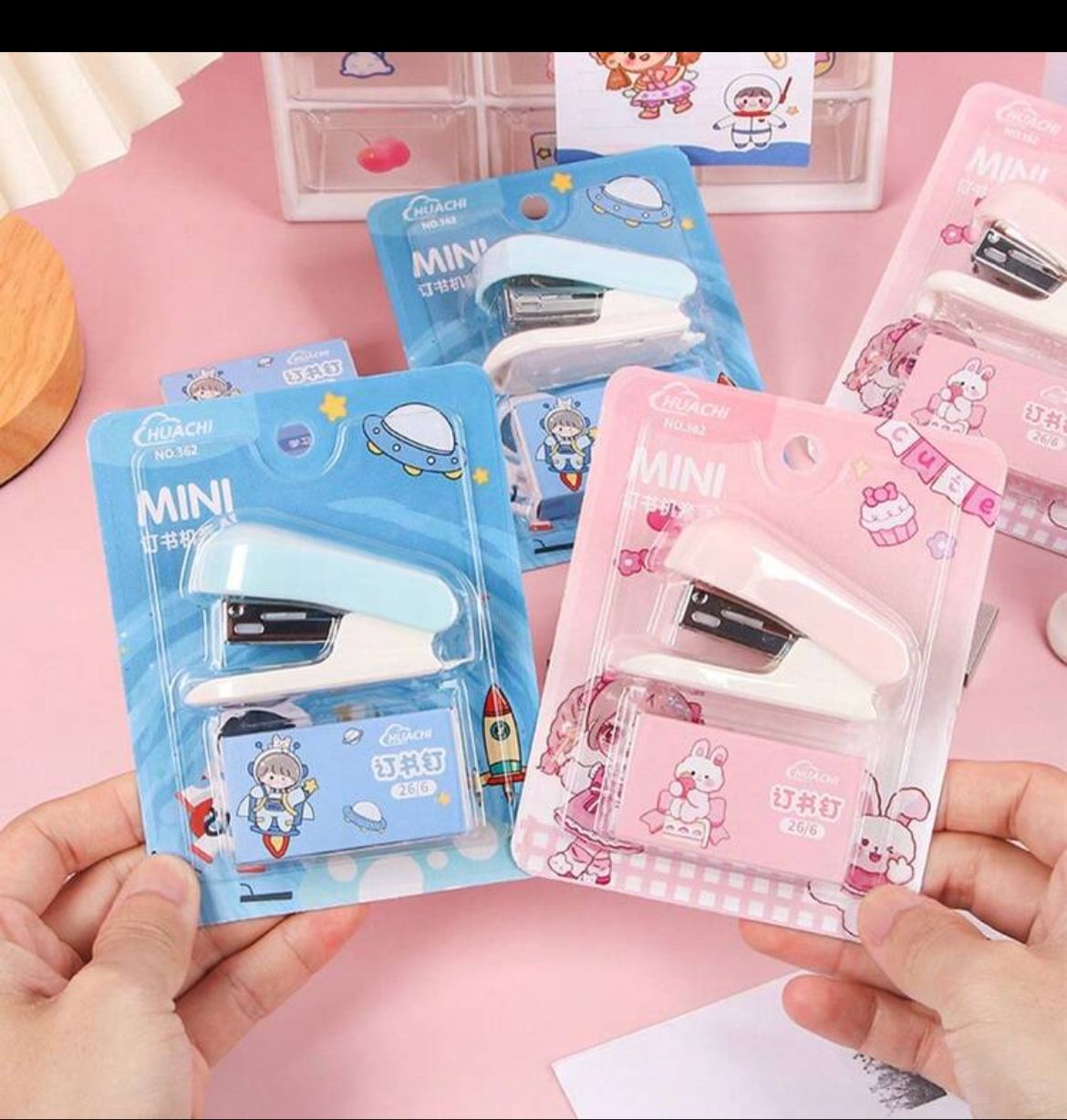 Mini Stapler Set (With 400pcs Staples), Multi-Purpose Binding Machine, Ideal For School Parties, Stationeries, Holiday Gifts And Party Favors