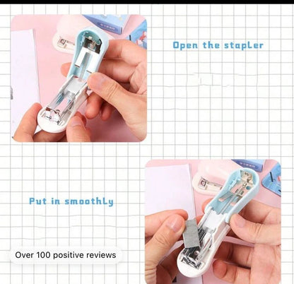 Mini Stapler Set (With 400pcs Staples), Multi-Purpose Binding Machine, Ideal For School Parties, Stationeries, Holiday Gifts And Party Favors