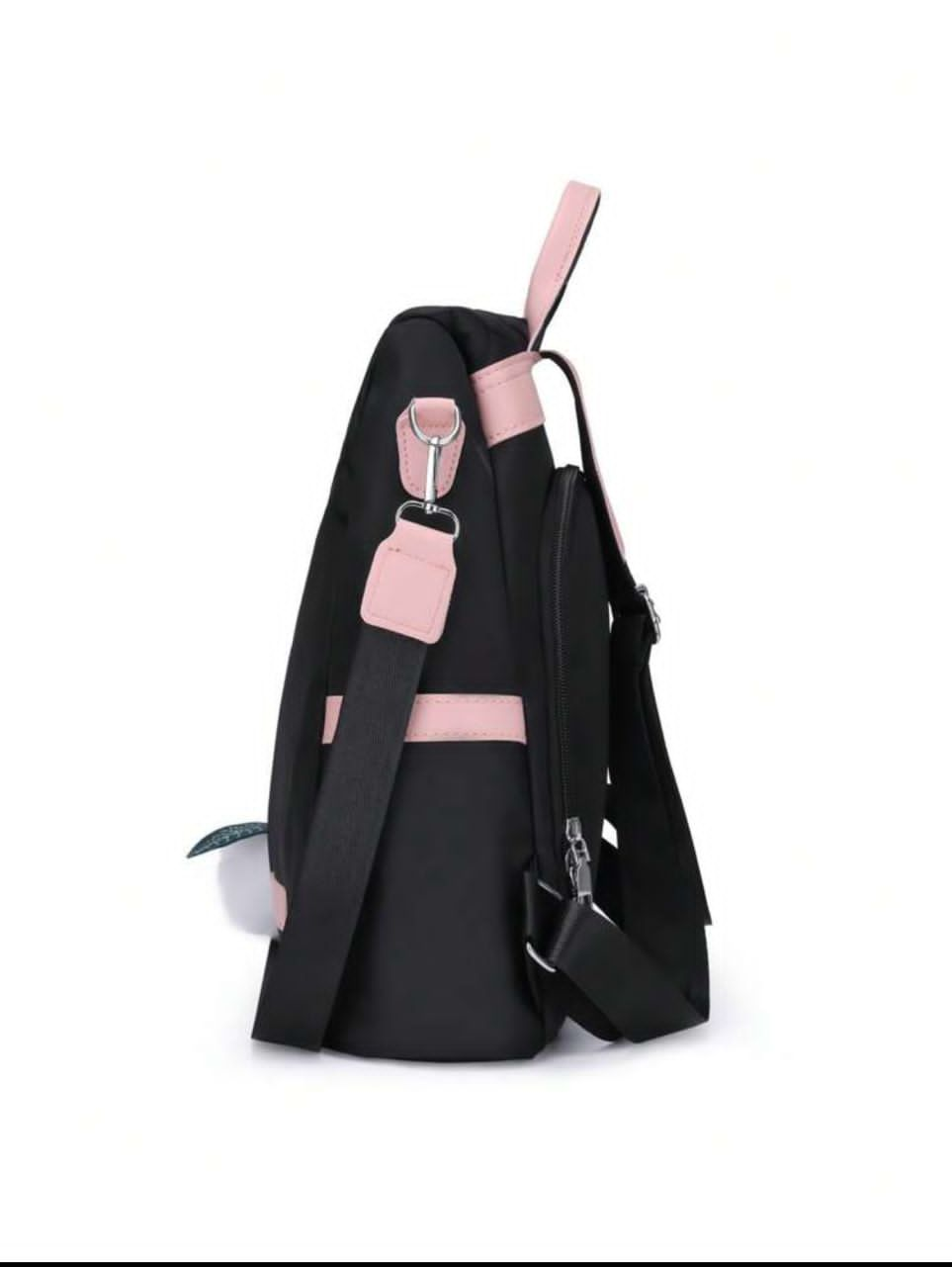 Embroidered Anti-Theft Nylon Fashion Backpack For Women, With Plush Pendant