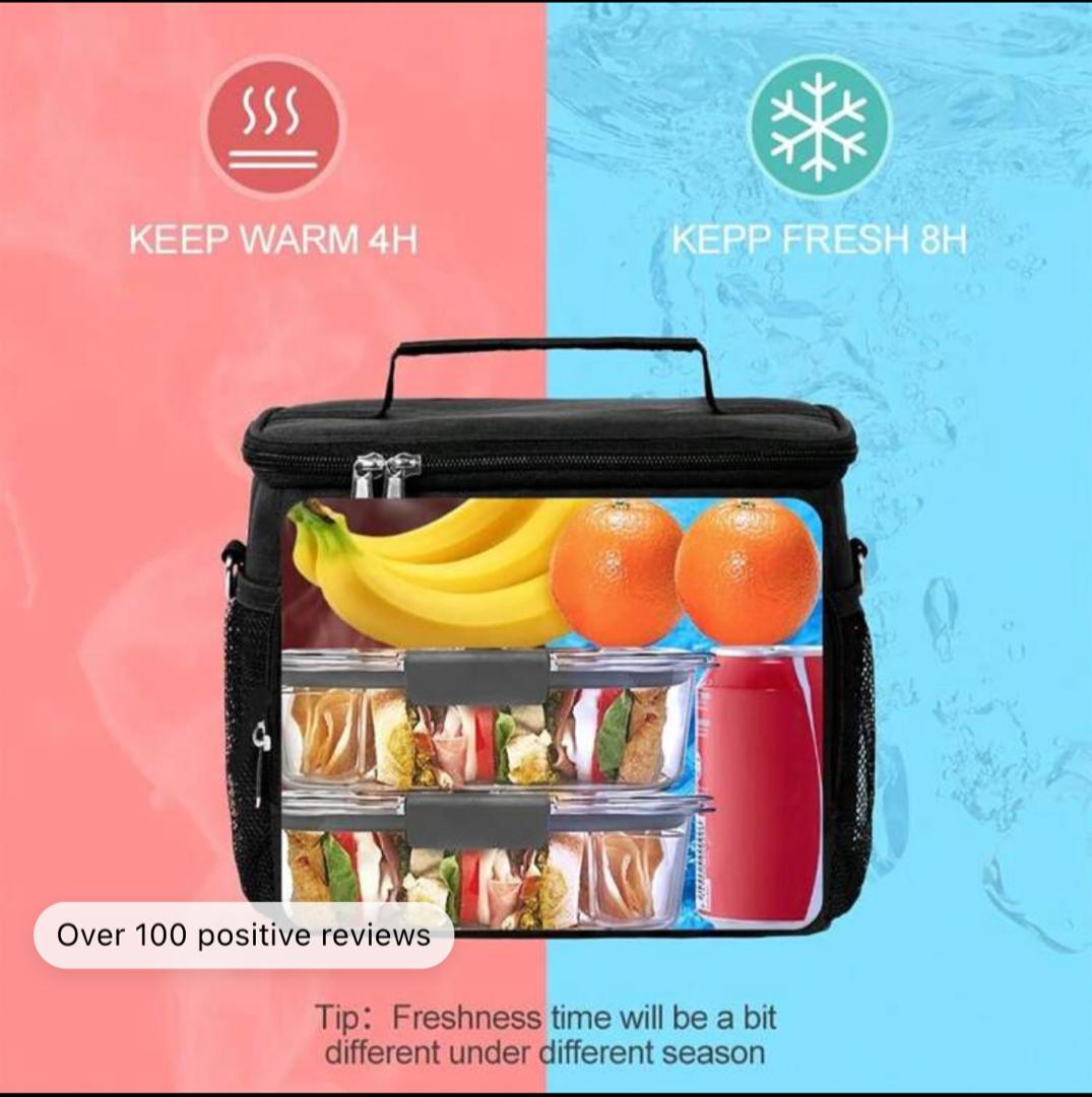 Lunch Bag,Lunchbox,Insulated Lunch Bag,For Travel,For Outdoor,For Office,Insulated,Portable,For Bento Box, Leakproof School Organizer Bags Teacher Storage Bags Classroom Bags Classroom Organizer Bags