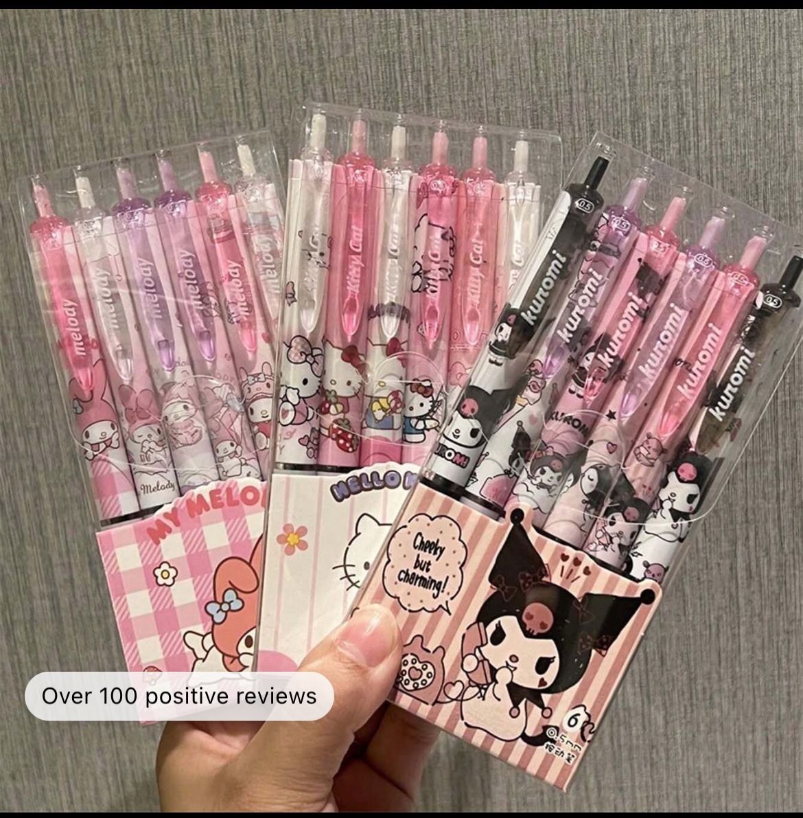 6-Piece Gel Pens - 0.55Mm Fine Point Melody Designs - Cute Cartoon Retractable Writing Instruments For School And Office.