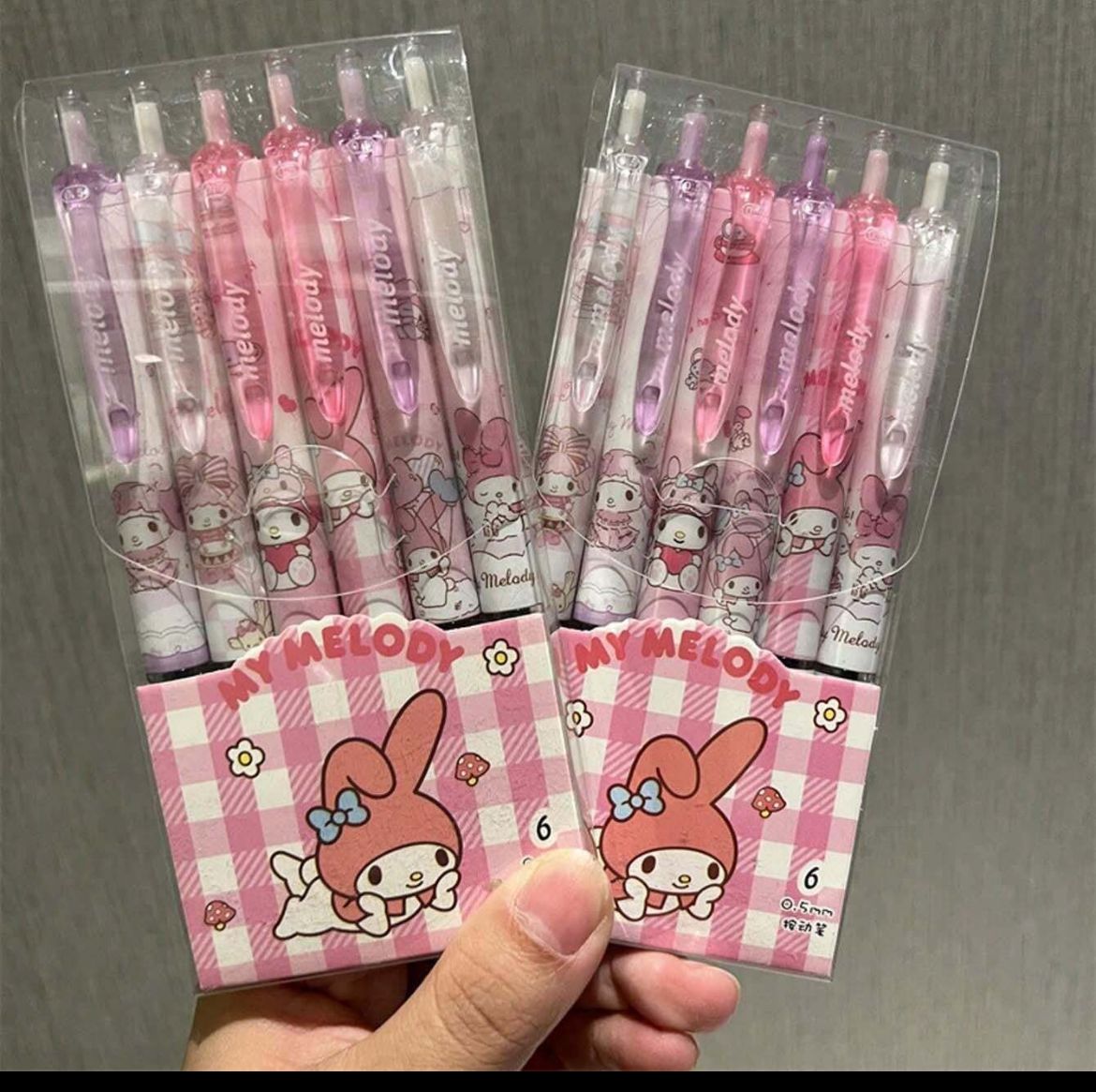 6-Piece Gel Pens - 0.55Mm Fine Point Melody Designs - Cute Cartoon Retractable Writing Instruments For School And Office.