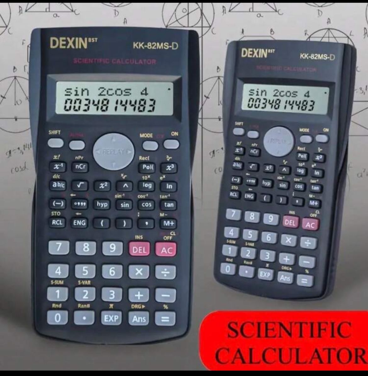 1pc Battery Model Multifunctional Scientific Calculator Function Machine 240 Functions Double-Line Display Special For Student Examination Factory Price Economic Pack